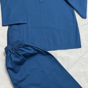 🧵 Premium Navy Blue Lawn Cotton Kurta – Age 2_3