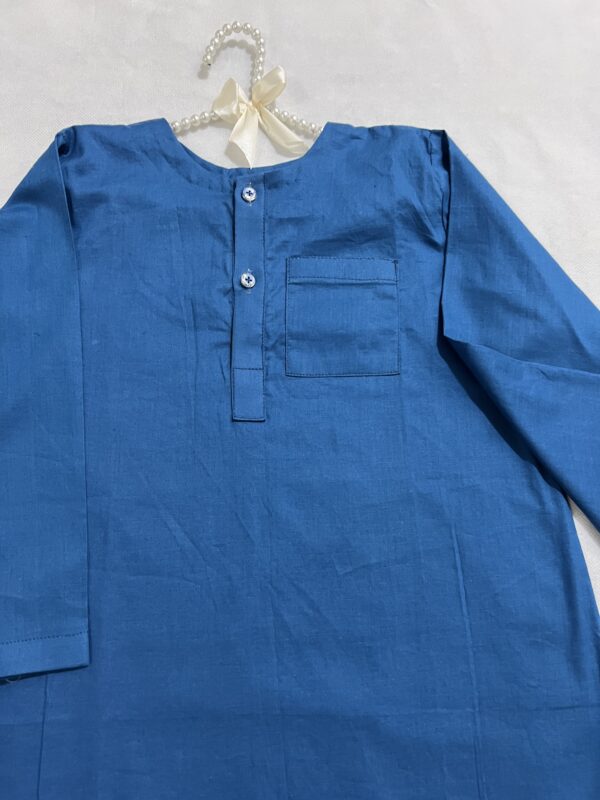 🧵 Premium Navy Blue Lawn Cotton Kurta – Age 2_3 - Image 2