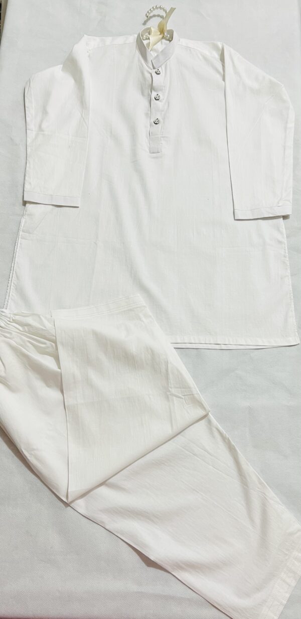 🤍 Classic White Lawn Kurta Pajama for Boys