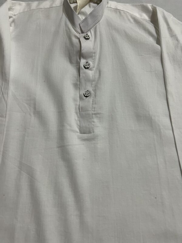 🤍 Classic White Lawn Kurta Pajama for Boys - Image 2
