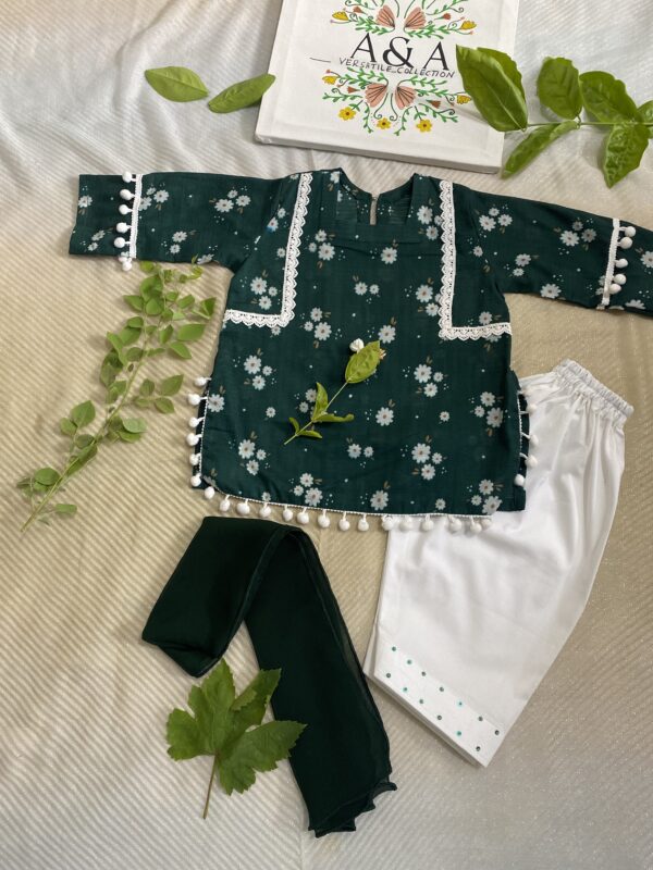 🌿 Azadi Special – 3-Piece Outfit for Baby Girls (2 & 3 Years)