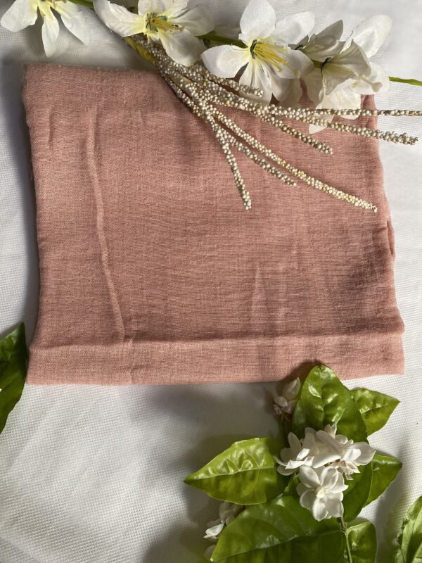🌸 Light Peach Pink Crimp Hijab – Soft Glow, Subtle Beauty ✨