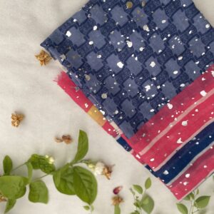 ✨ Super-Soft Lawn Hijab 🧕 | Silver Foil Dots 💎 | Summer-Friendly 🌿