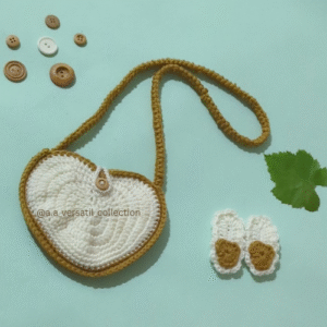 ❤️ Heart Shape Crochet Bag & Hair Pins – Handmade Collection